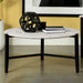 Five Star Furniture - Tandi Round Coffee Table Faux White Marble and Black image