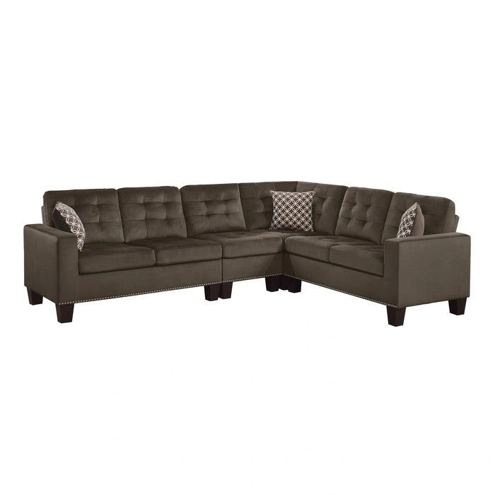 Five Star Furniture - Lantana 2-Piece Reversible Sectional in Chocolate 9957CH*SC