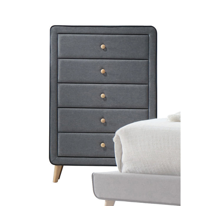 Five Star Furniture - Valda Light Gray Fabric Chest