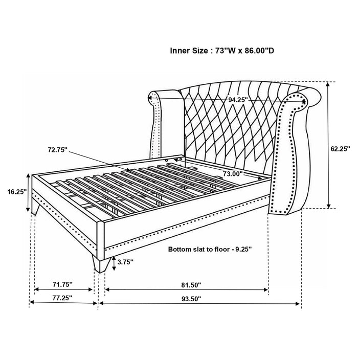 Five Star Furniture - Barzini Wingback Platform Bed