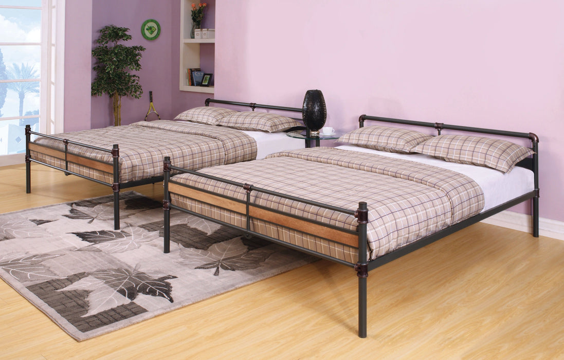 Five Star Furniture - Brantley II Sandy Black & Dark Bronze Hand-Brushed Bunk Bed (Queen/Queen)