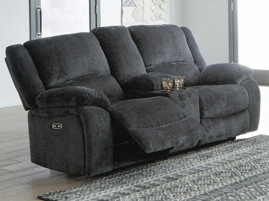 Five Star Furniture - Draycoll Power Reclining Loveseat with Console