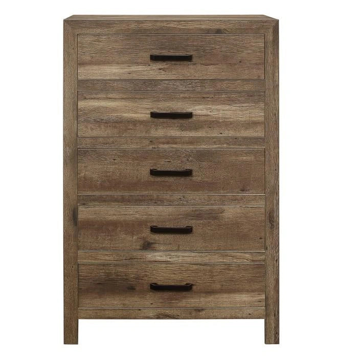 Five Star Furniture - Mandan 5 Drawer Chest in Weathered Pine 1910-9