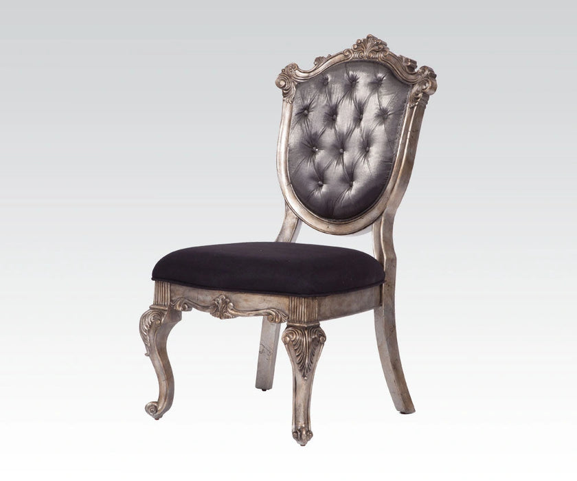 Five Star Furniture - Acme Chantelle Button Tufted Back Seat Dining Side Chair (Set of 2) in Antique Platinum 60542