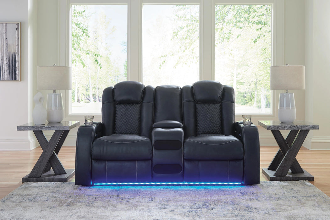 Five Star Furniture - Fyne-Dyme Power Reclining Loveseat with Console