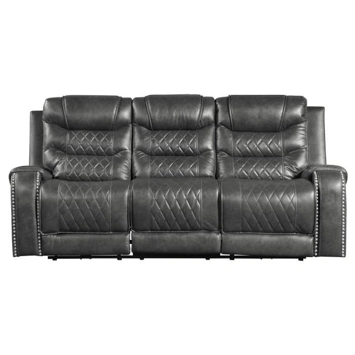 Five Star Furniture - Putnam Double Reclining Sofa with Drop-Down in Gray 9405GY-3