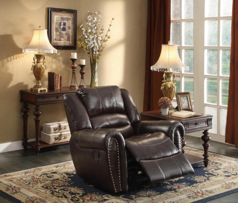 Five Star Furniture - Center Hill Glider Reclining Chair in Dark Brown 9668BRW-1