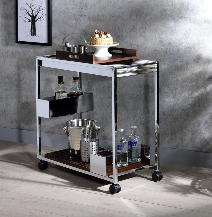 Five Star Furniture - Lisses Chrome Serving Cart