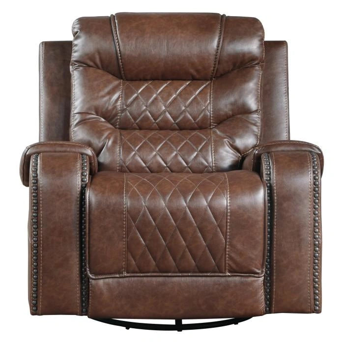 Five Star Furniture - Putnam Swivel Glider Reclining Chair in Brown 9405BR-1