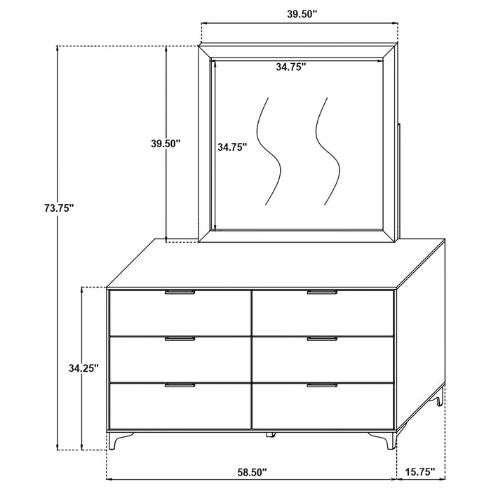 Five Star Furniture - Kendall Dresser with Mirror