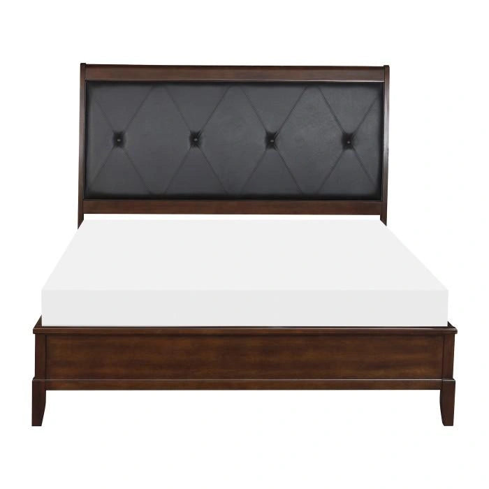 Five Star Furniture - Cotterill Queen Upholstered Sleigh Bed in Cherry 1730-1