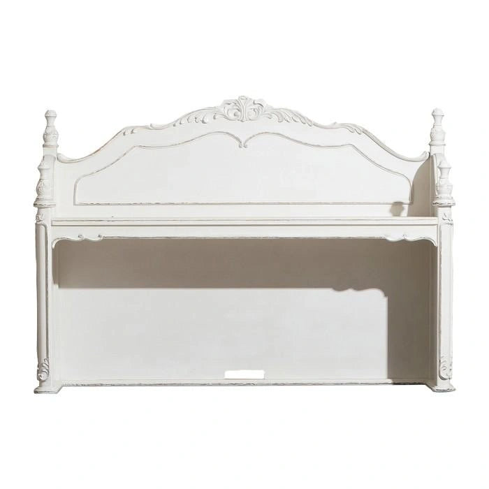 Five Star Furniture - Cinderella Writing Desk and Hutch in Antique White with Grey Rub-Through