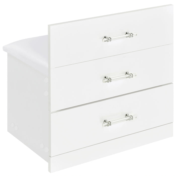 Five Star Furniture - Danbury Makeup Vanity Table with LED Mirror and Stool