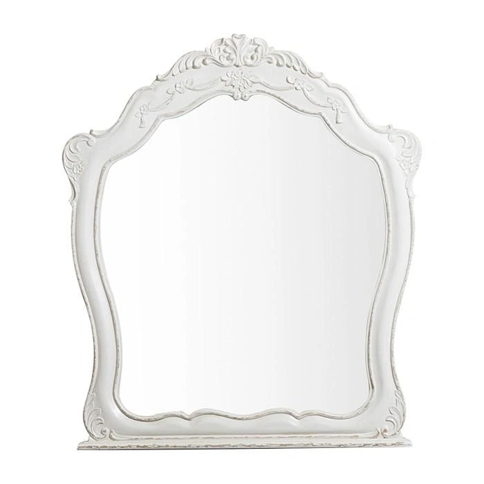 Five Star Furniture - Cinderella Mirror in Antique White with Grey Rub-Through 1386NW-6