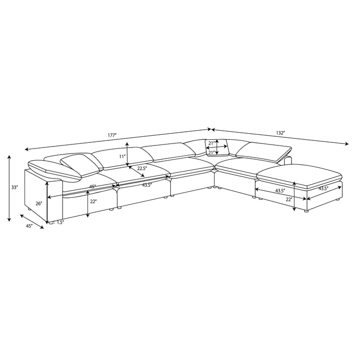 Five Star Furniture - Raleigh Modular Sectional Sofa