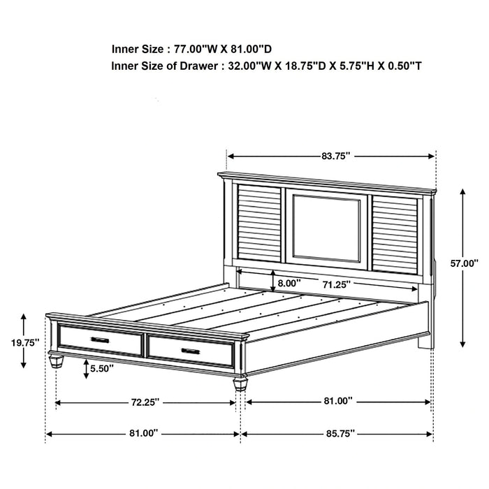 Five Star Furniture - Franco Panel Platform Storage Bed