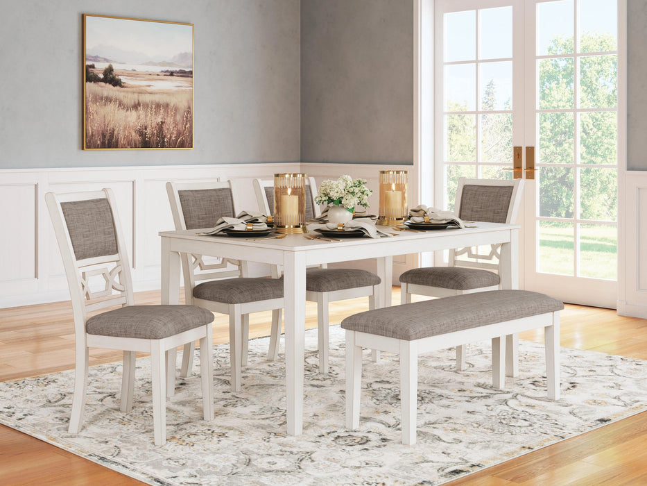 Five Star Furniture - Erinberg Dining Table and 4 Chairs and Bench (Set of 6)