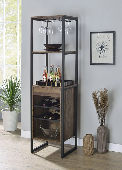 Five Star Furniture - Narik Weathered Oak Wine Rack