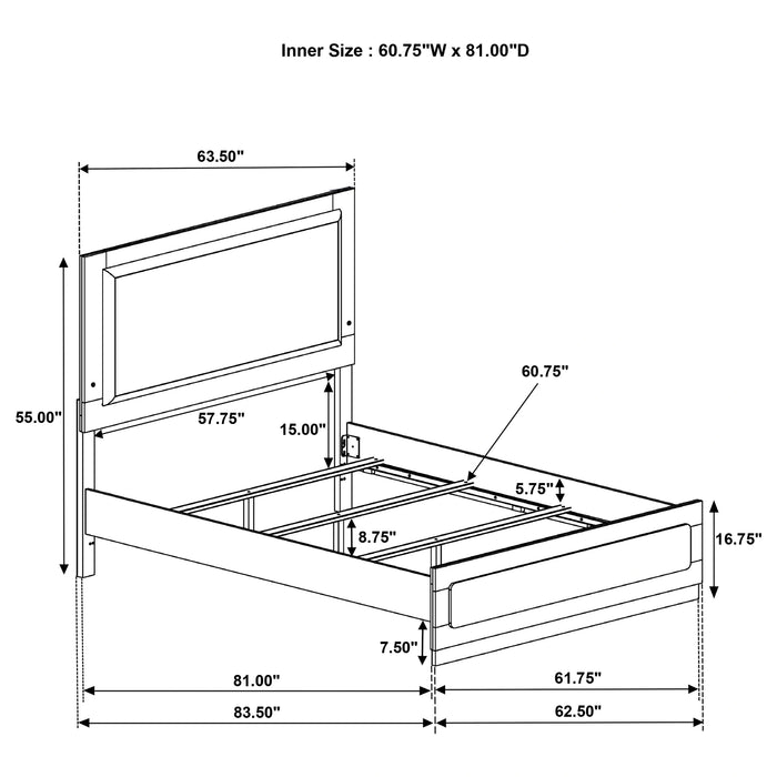 Five Star Furniture - Caraway Panel Bed with LED Lighting