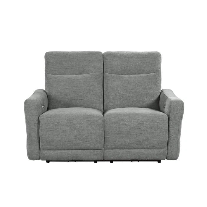 Five Star Furniture - Edition Power Double Lay Flat Reclining Loveseat in Dove Grey 9804DV-2PWH