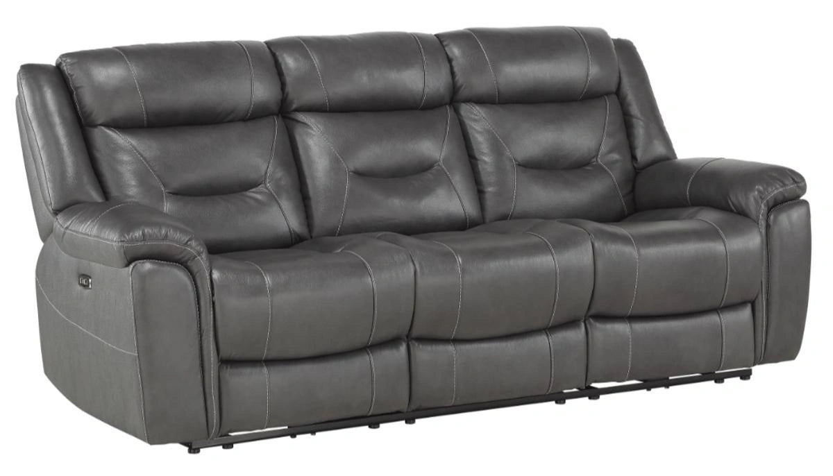 Five Star Furniture - Danio Power Double Reclining Sofa with Power Headrests in Dark Gray 9528DGY-3PWH
