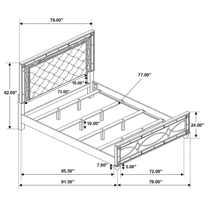 Five Star Furniture - Gunnison Panel Bed with LED Lighting