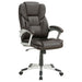 Five Star Furniture - Kaffir Adjustable Height Office Chair Dark Brown and Silver image