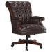 Five Star Furniture - Calloway Tufted Adjustable Height Office Chair Dark Brown image