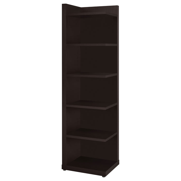 Five Star Furniture - Pinckard 6-tier Corner Bookcase Cappuccino