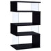 Five Star Furniture - Emelle 4-tier Bookcase Black and Clear image