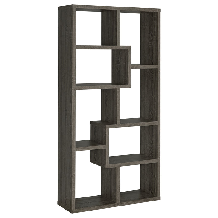 Five Star Furniture - Theo 10-shelf Bookcase Weathered Grey
