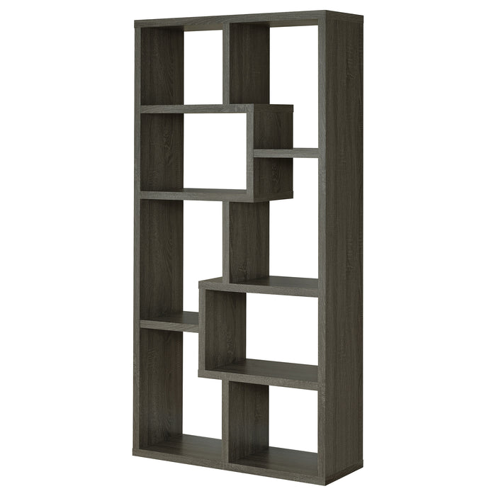 Five Star Furniture - Theo 10-shelf Bookcase Weathered Grey