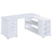 Five Star Furniture - Yvette L-shape Office Desk White image