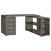 Five Star Furniture - Yvette L-shape Office Desk Weathered Grey image