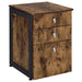 Five Star Furniture - Estrella 3-drawer File Cabinet Antique Nutmeg and Gunmetal image