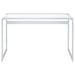 Five Star Furniture - Hartford Glass Top Writing Desk Chrome image