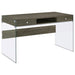 Five Star Furniture - Dobrev 2-drawer Writing Desk Weathered Grey and Clear image