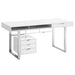 Five Star Furniture - Whitman 4-drawer Writing Desk Glossy White image