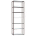 Five Star Furniture - Kate 6-shelf Bookcase Black Nickel image