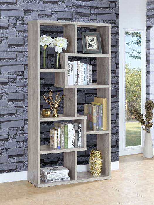 Five Star Furniture - Theo 10-shelf Bookcase Weathered Grey