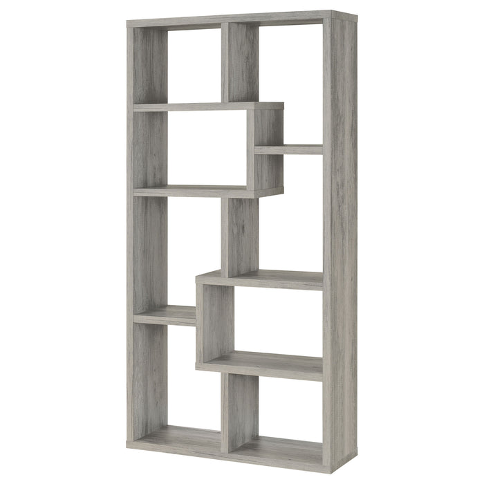 Five Star Furniture - Theo 10-shelf Bookcase Weathered Grey