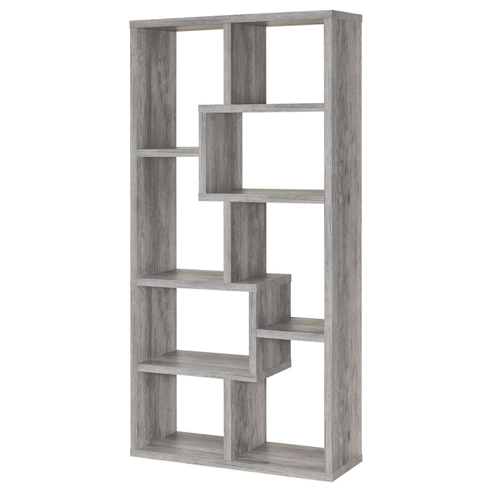 Five Star Furniture - Theo 10-shelf Bookcase Weathered Grey