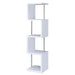 Five Star Furniture - Baxter 4-shelf Bookcase White and Chrome image