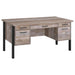 Five Star Furniture - Samson 4-drawer Office Desk Weathered Oak image