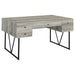 Five Star Furniture - Analiese 4-drawer Writing Desk Grey Driftwood image