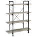 Five Star Furniture - Delray 4-tier Open Shelving Bookcase Grey Driftwood and Black image