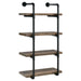 Five Star Furniture - Elmcrest 24-inch Wall Shelf Black and Rustic Oak image