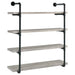 Five Star Furniture - Elmcrest 40-inch Wall Shelf Black and Grey Driftwood image