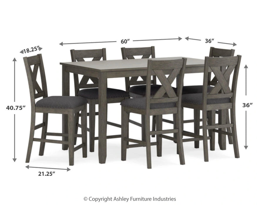 Five Star Furniture - Caitbrook Counter Height Dining Table and Bar Stools (Set of 7)