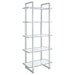 Five Star Furniture - Hartford Glass Shelf Bookcase Chrome image